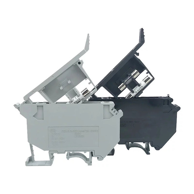 UK5-HESI DIN Rail Fuse Terminal Block – Screw Clamp 1P Connector with Pure Copper Conductor for 4mm² Wire